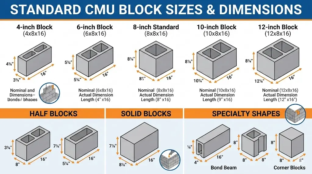 CMU Block Sizes
