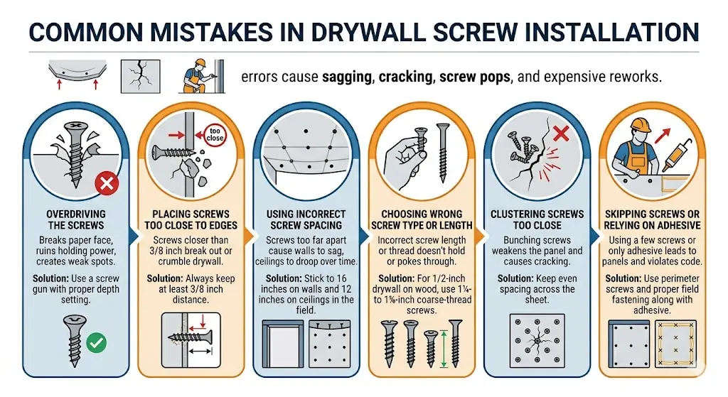 Drywall screw spacing