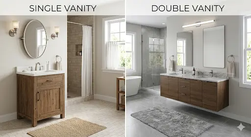 Single vs Double Bathroom Vanity