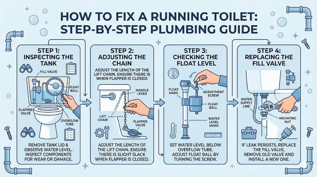 toilet won't stop running