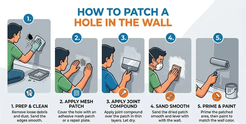 How to patch a hole in the wall