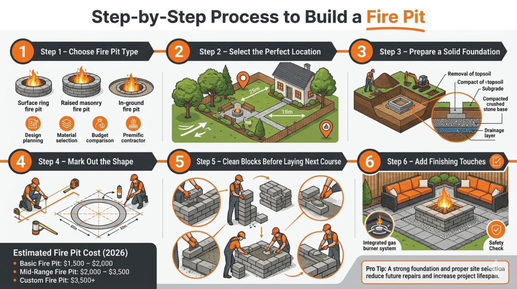 Step-by-Step Process to Build a Fire Pit - Cost Bidding