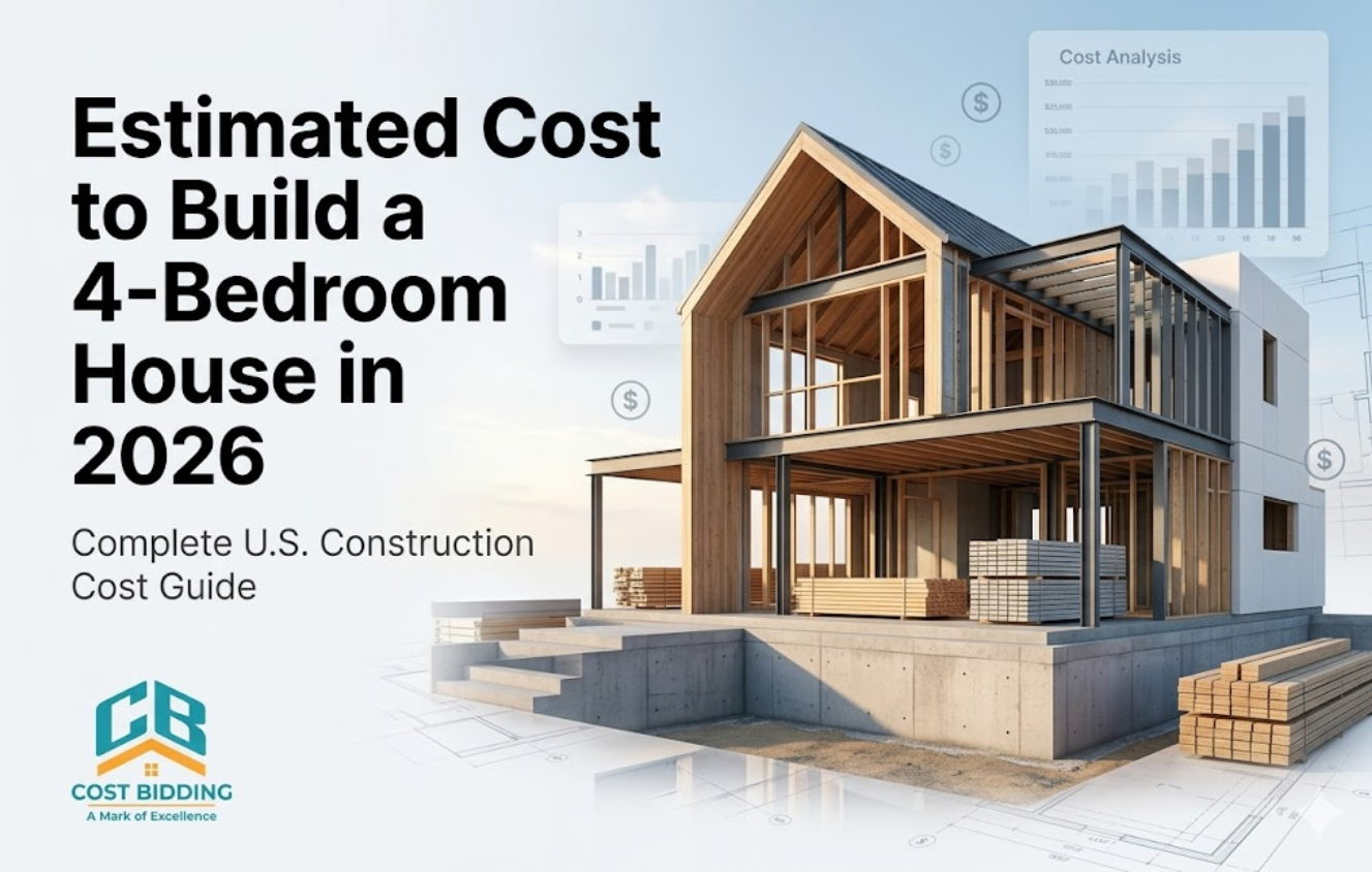 Estimated Cost to Build a 4-Bedroom House in the U.S. (2026 Guide) - Cost Bidding